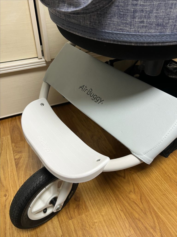 에어버기 돔2 브레이크 M 멜란지 데님 강아지 유모차 개모차--8