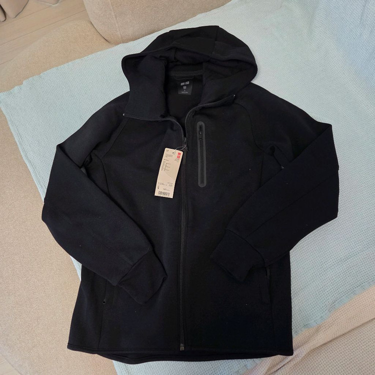 [새상품] 유니클로 드라이스트레치스웨트 풀짚파카 (후드집업) S--1