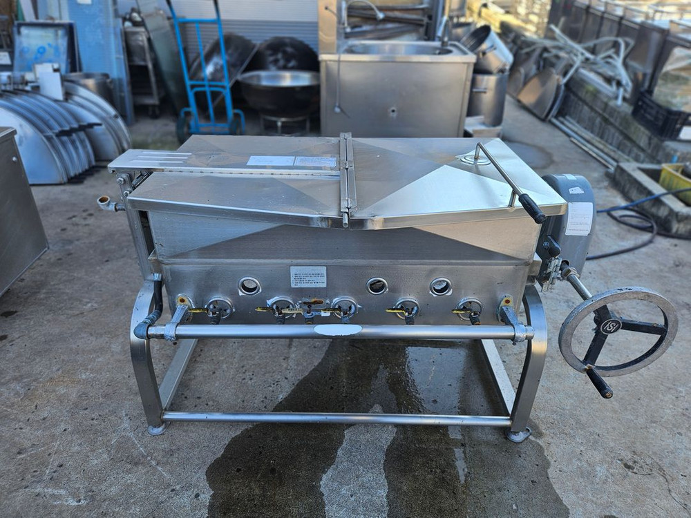 가스 만능조리기 가스 회전국솥 튀김 볶음 부침 조림 철판 이미지