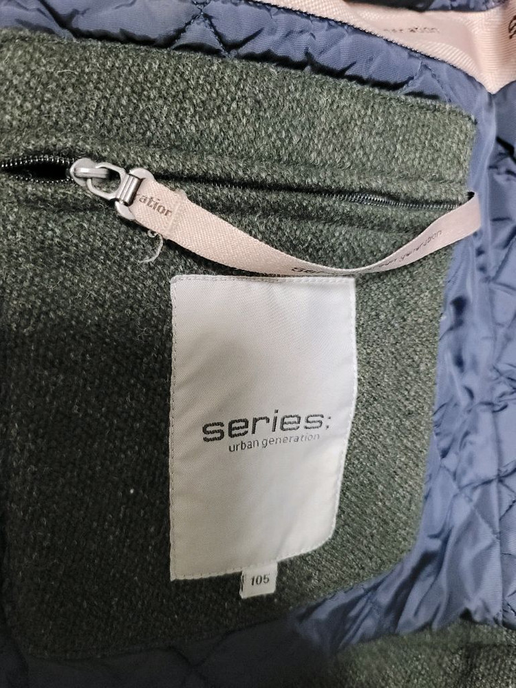 시리즈 울멀티배색 더플자켓 105사이즈 상태굿--6