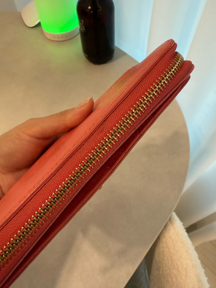 루이까또즈 여성장지갑 정품-코랄핑크--4