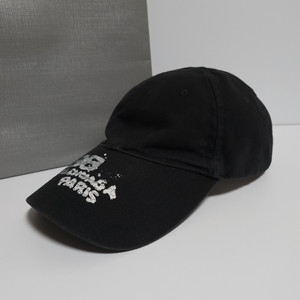 M 발렌시아가 블랙 더티 파리스 볼캡 모자 723771 410B2