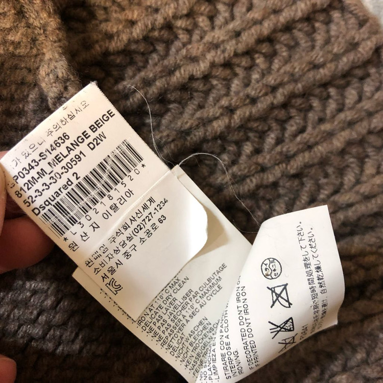 (정품) 디스퀘어드2 캐시미어30% 가디건 DSQUARED2 하찌 도톰--2