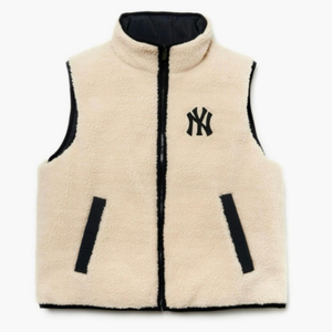 mlb 엠엘비 리버시블 양면 뽀글이 패딩 조끼