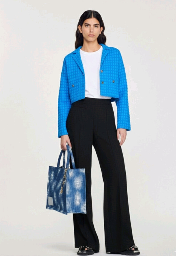 (새상품)산드로 트위드 자켓 36사이즈--1