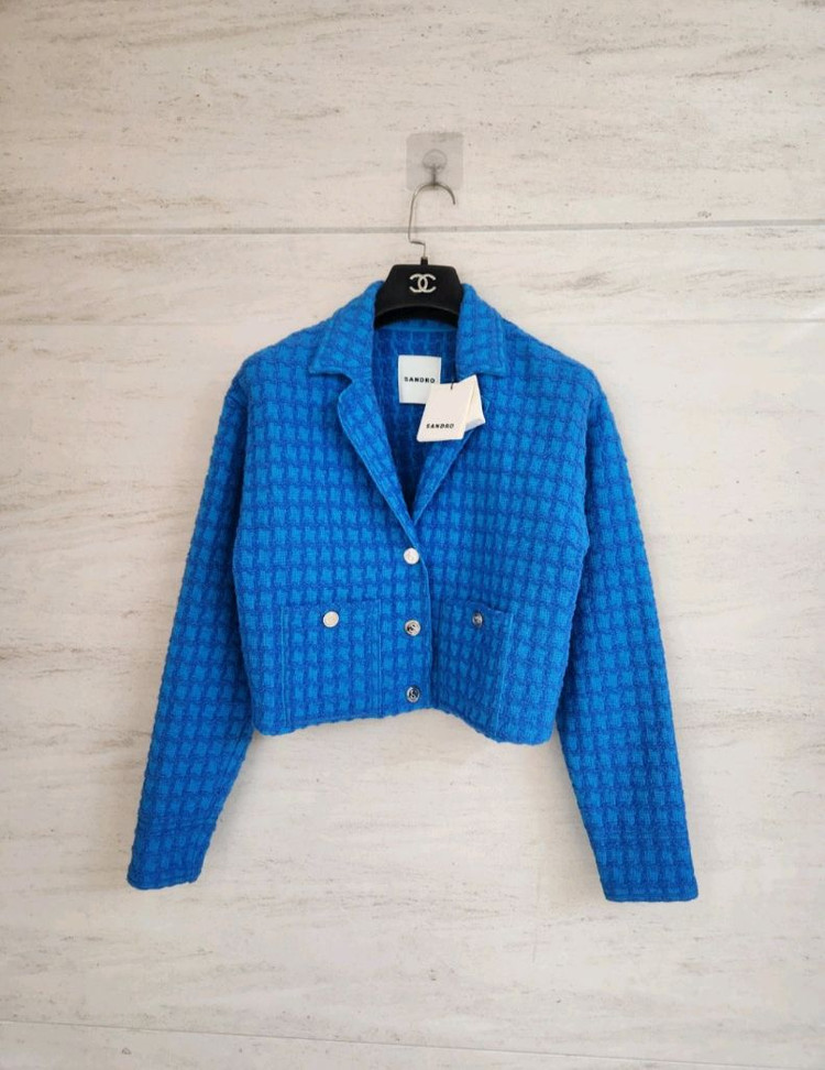 (새상품)산드로 트위드 자켓 36사이즈--6
