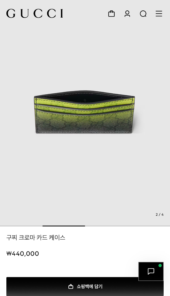 구찌 크로마 카드 케이스--2