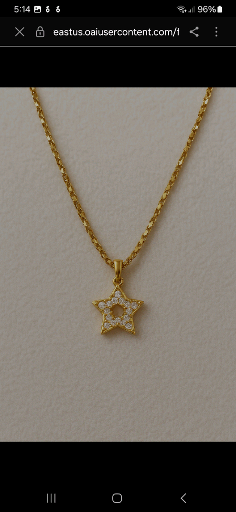 18k 별 펜던트 목걸이 판매합니다--0