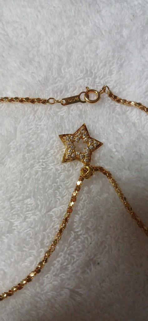 18k 별 펜던트 목걸이 판매합니다--2
