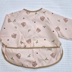 쿵스쿵스 아기유아식 긴팔 방수턱받이 (새상품)