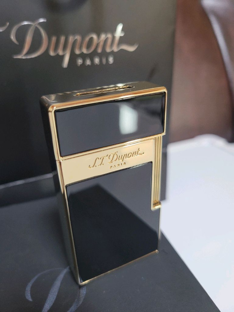 [새상품급] 듀퐁라이터 신형 ca025002 비기 블랙 래커 금장 터보 듀퐁 라이타--9