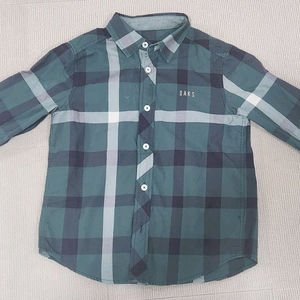 닥스 키즈 그린체크 셔츠 130