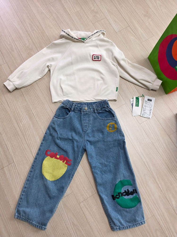 유아상하복120)베네통키즈 상하복120--0