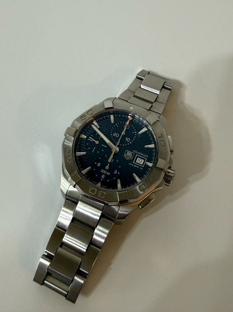 태그호이어 아쿠아레이서300 오토매틱 크로노--0