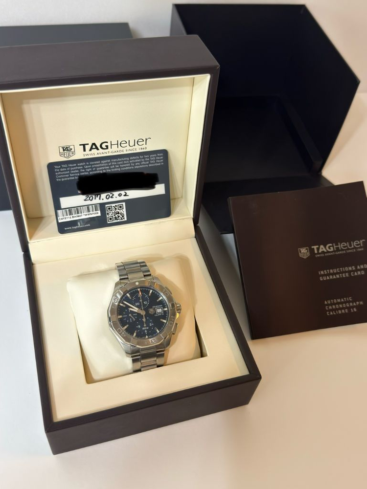 태그호이어 아쿠아레이서300 오토매틱 크로노--7