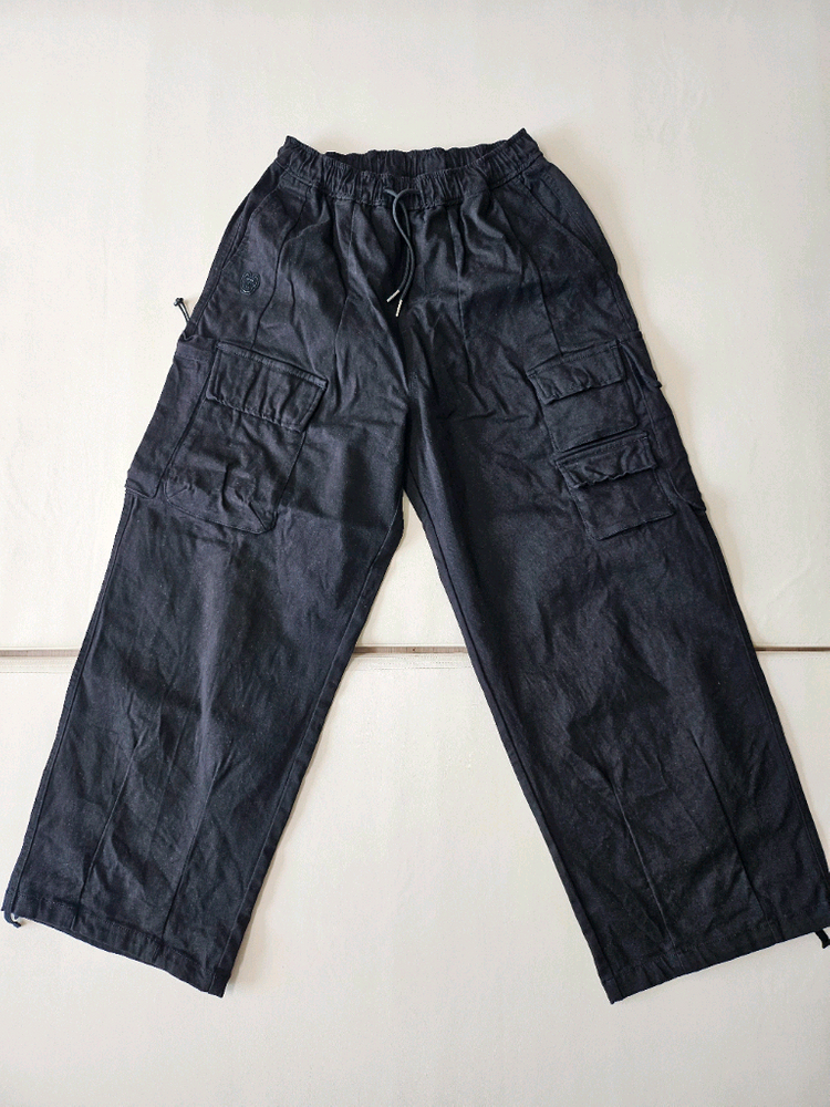 라이프워크 여성용 와이드 카고 팬츠 (블랙)--2