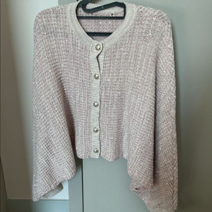 랑방 트위드 케이프 가디건 새상품(90)