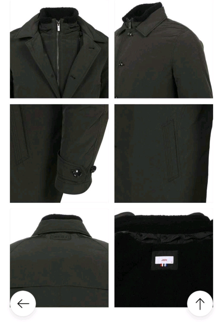 (폐업창고정리) JDX 남성 뽀글이 포인트 코트형 덕다운 점퍼 이미지