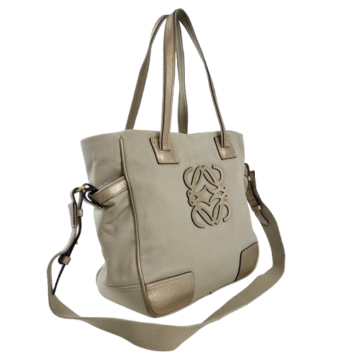 정품 로에베 아나그램 리넨 옥스포드 숄더/크로스백--1