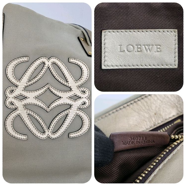 정품 로에베 아나그램 리넨 옥스포드 숄더/크로스백--8