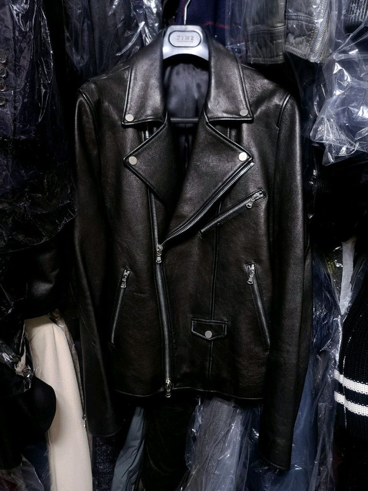 산드로옴므 / 이태리 람포 지퍼 양가죽 라이더 자켓 / 100-105--6