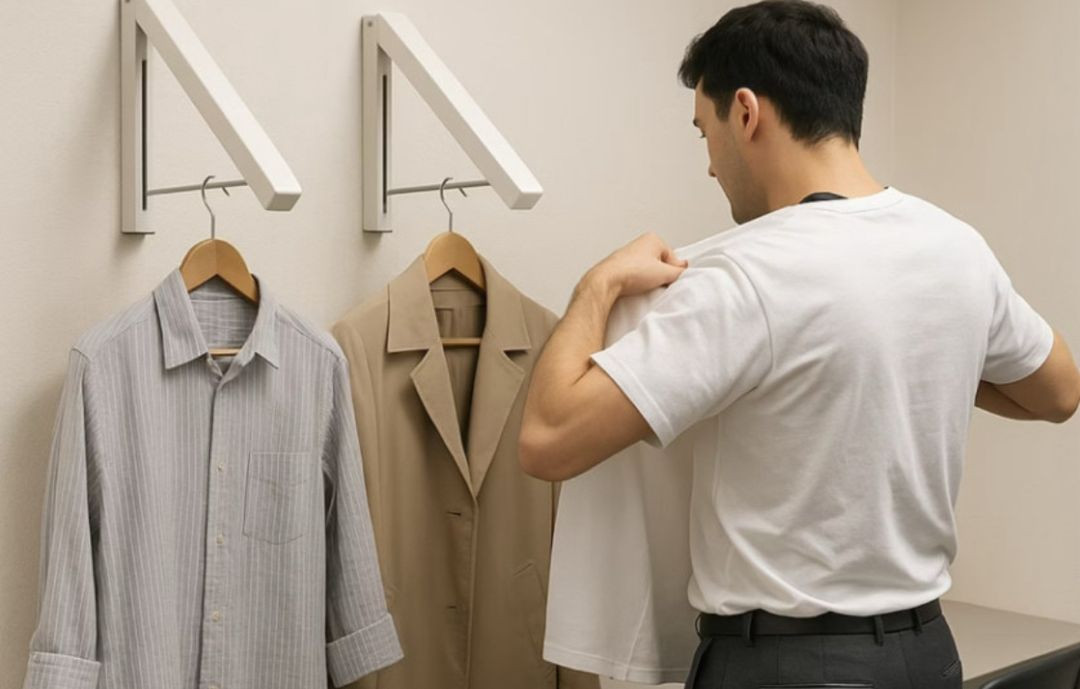 벽걸이 접이식 행거--3