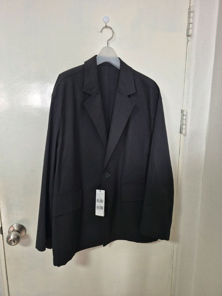 커스텀멜로우 Black Oversized Fit Cotton Setup자켓--3