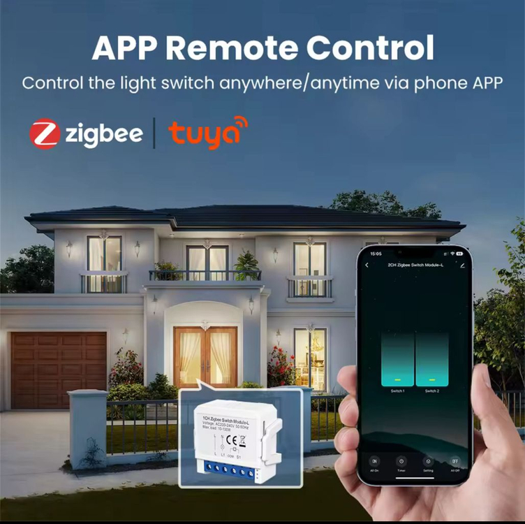 Zigbee 스마트 스위치 모듈 2채널 이미지