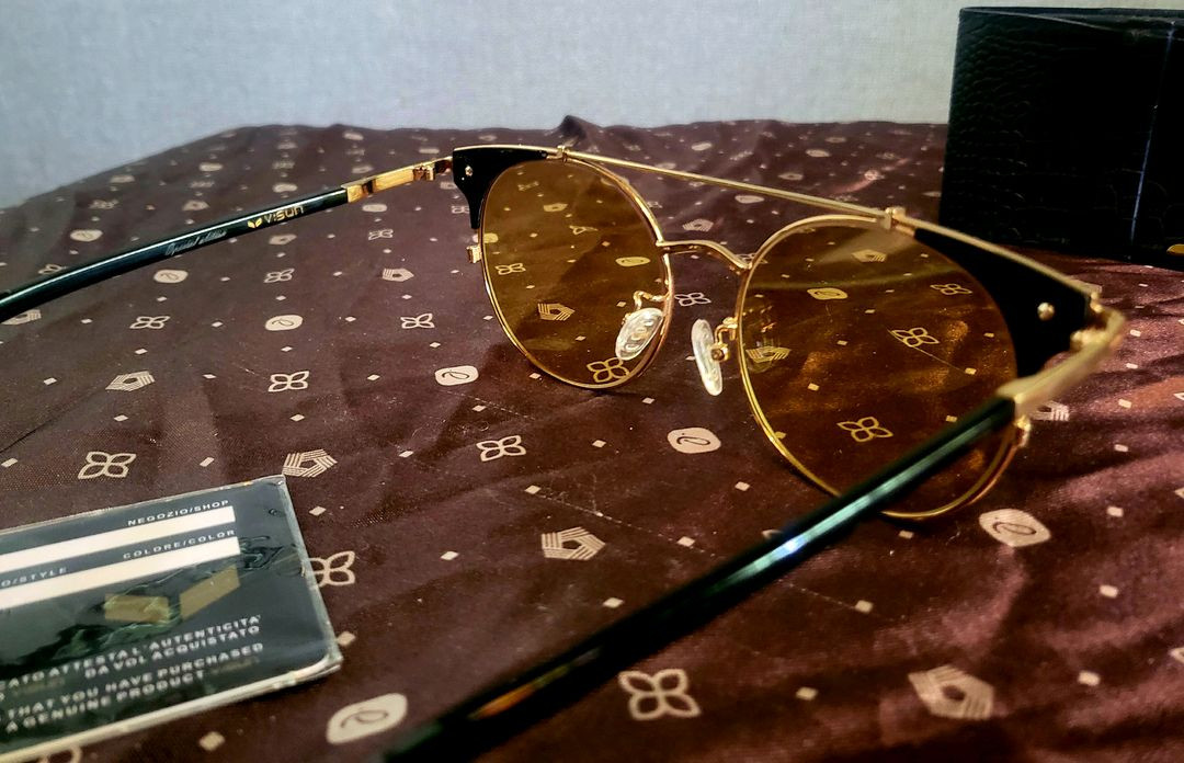 [미사용 새상품] - 옐로우 틴트렌즈 선글라스--6