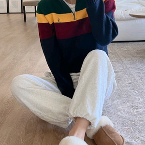 (정품)폴로 보이즈 코튼 컬러 블록 하프 집업 XL사이즈(18~20세)