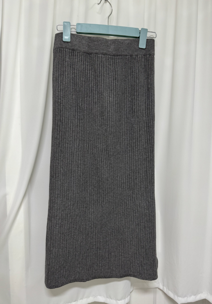 [새상품] 골지니트 롱스커트--2