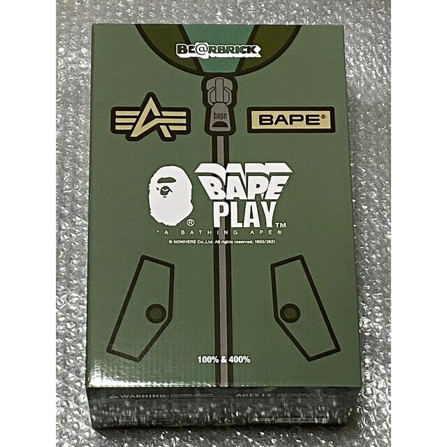베어브릭 <BAPE 베이프 카모샤크X 알파인더스트리 ALPHA> 400% 100% 세트 이미지
