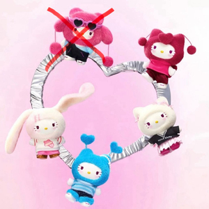 미니소 산리오 헬로키티 팝스타 키부부 인형 키링 세트(4종set) 이미지