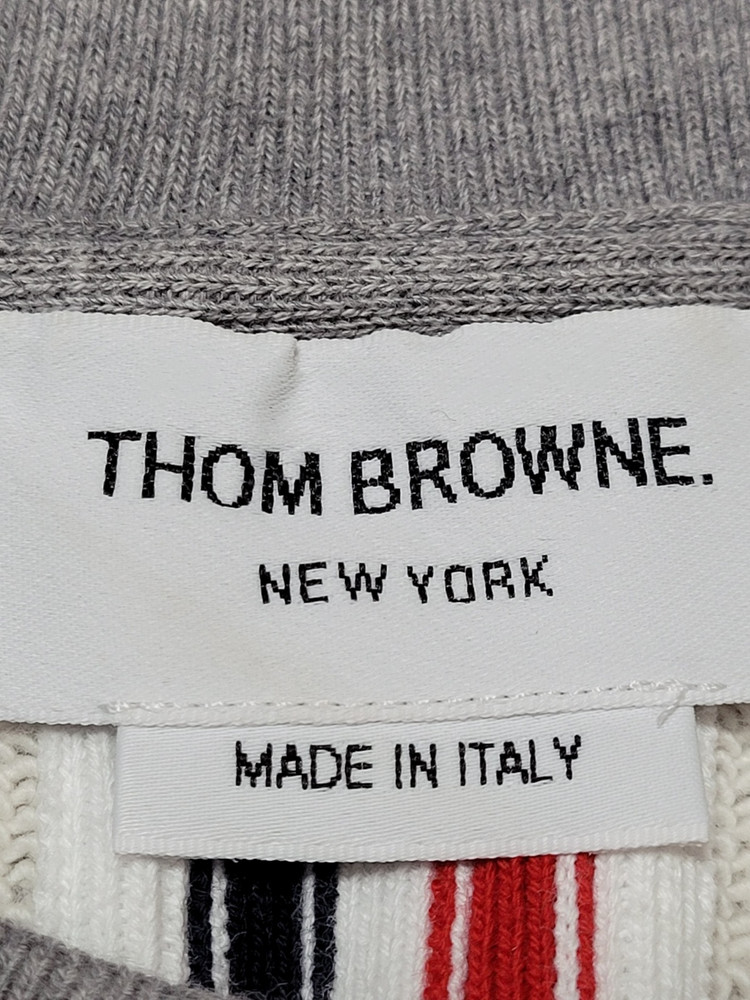 톰브라운 그레이 백삼선 옆트임 맨투맨 3--5