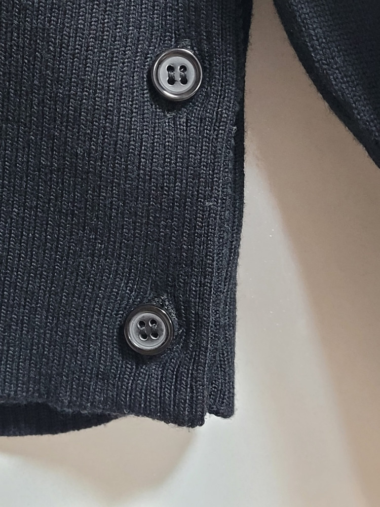 톰브라운 블랙 인타르시아 사선완장 울 니트 4 MKA380A--4