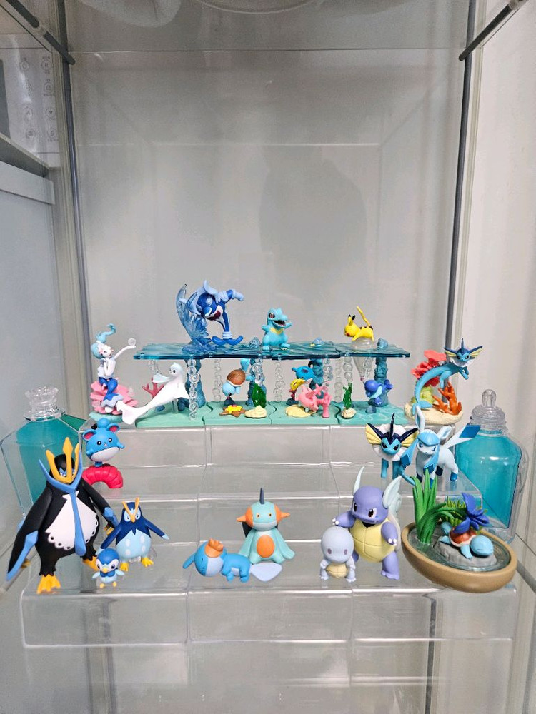 포켓몬 리멘트 가챠 물타입 아쿠아보틀 샤미드 수댕이 물짱이 스타팅 마릴 엠페르트 몬코레 스케일월드 피규어 가샤폰--0