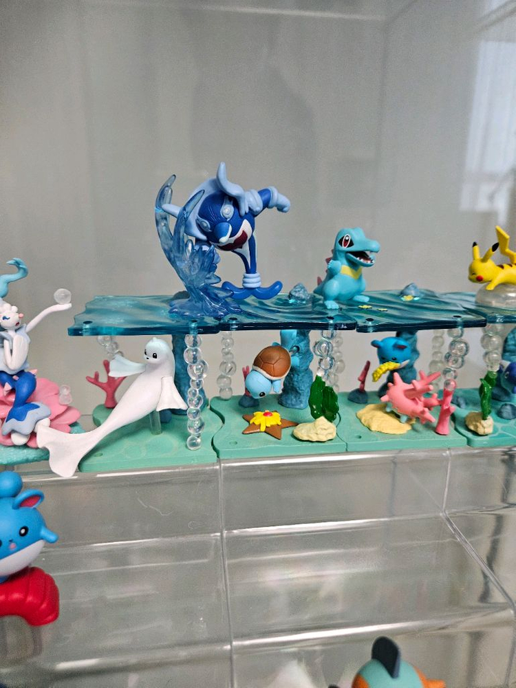 포켓몬 리멘트 가챠 물타입 아쿠아보틀 샤미드 수댕이 물짱이 스타팅 마릴 엠페르트 몬코레 스케일월드 피규어 가샤폰--1
