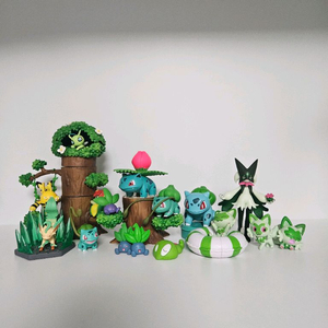 포켓몬 가챠 리멘트 풀타입 모음 잠자는 데스크탑 리피아 이상해씨 피규어 캡슐토이 가샤폰 스케일월드 이상해풀 마스카나