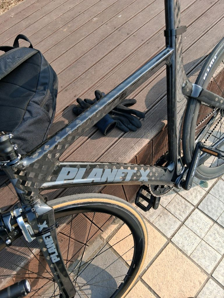 플래닛 X 스텔스 풀카본 트랙차 픽시 자전거 대차 가능 인터프로 미사일 선호 이미지