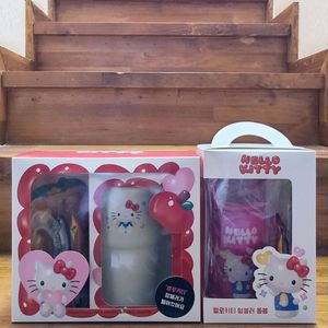 헬로키티 루프 손잡이 텀블러 보온병 핫핑크 화이트 키티 세븐일레븐 산리오 박스미개봉 새상품 이미지