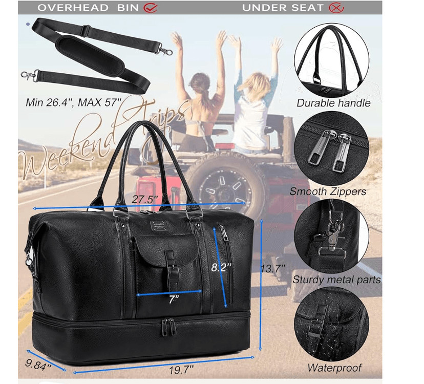와이타스 인조 가죽 여행용 여성 남성용 더플백 ( 빅사이즈 )--1
