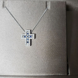 정품 풀셋 다미아니 벨에포크 XS 화이트골드 다이아 사파이어 목걸이