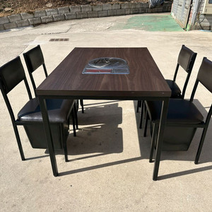 음식점테이블 부탄가스테이블 4인용테이블 원형테이블 사각테이블 수납의자
