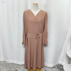 리리앤코 여자 브이넥 긴팔 봄 원피스 2 (66-77추천) 이미지