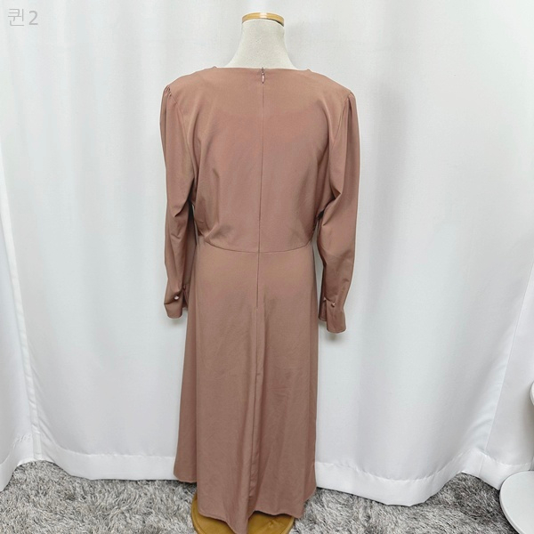 리리앤코 여자 브이넥 긴팔 봄 원피스 2 (66-77추천) 이미지