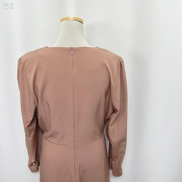 리리앤코 여자 브이넥 긴팔 봄 원피스 2 (66-77추천) 이미지