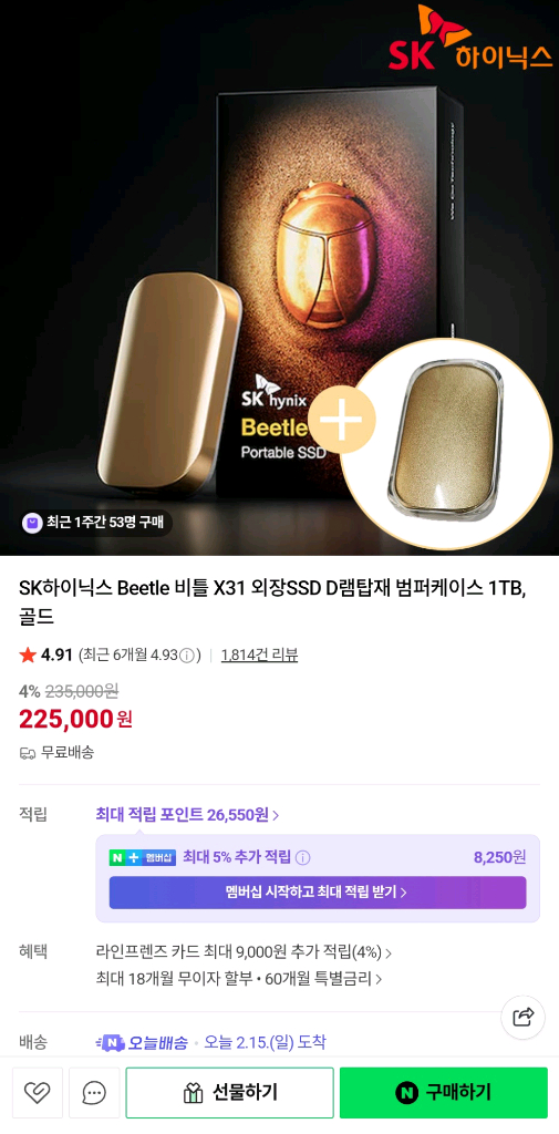 sk하이닉스 beetle x31 1tb nvme ssd--7