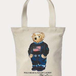 폴로 베어 캔버스 토트백