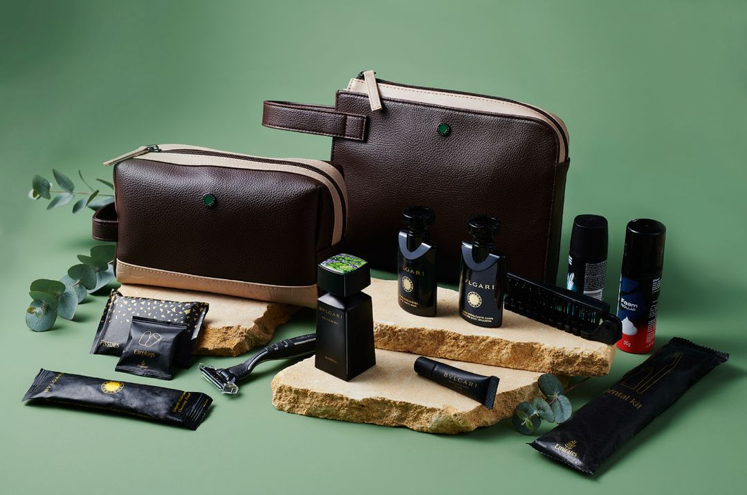 새상품미개봉)에미레이트항공퍼스트클래스맨즈불가리파우치(타이가향수)--2