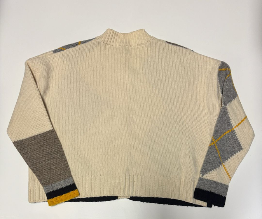 여성 스튜디오톰보이 오버핏 아가일 니트 가디건 F--1